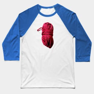 knitting, yarn, pink wool Baseball T-Shirt